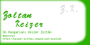 zoltan keizer business card